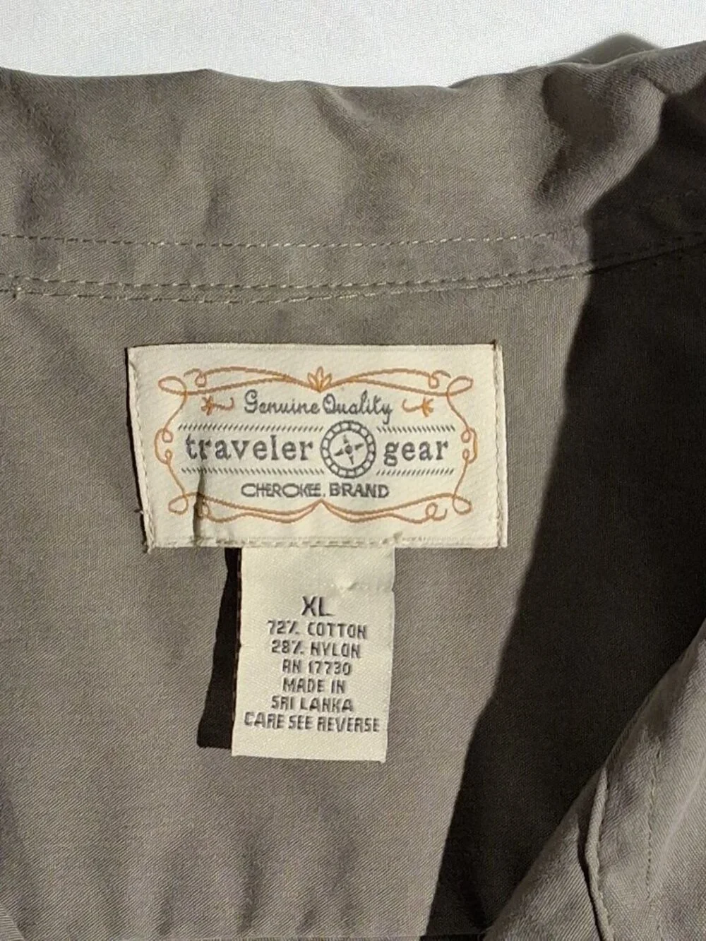 CHEROKEE Traveler Gear Safari Vest & Pants Set  2pc  sz XL 14  Olive Green  VGC